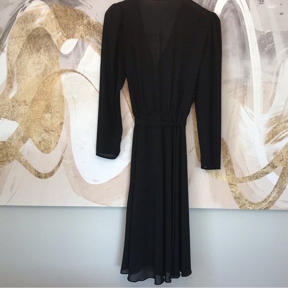 VINTAGE 80’s | Black Sequinned Holiday Party Cocktail Dress EUC Size Medium - Picture 3 of 17